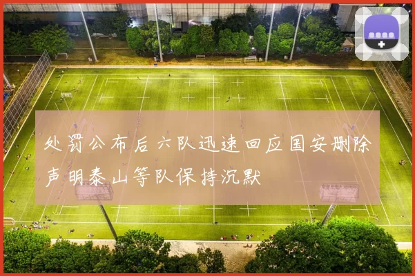 处罚公布后六队迅速回应国安删除声明泰山等队保持沉默